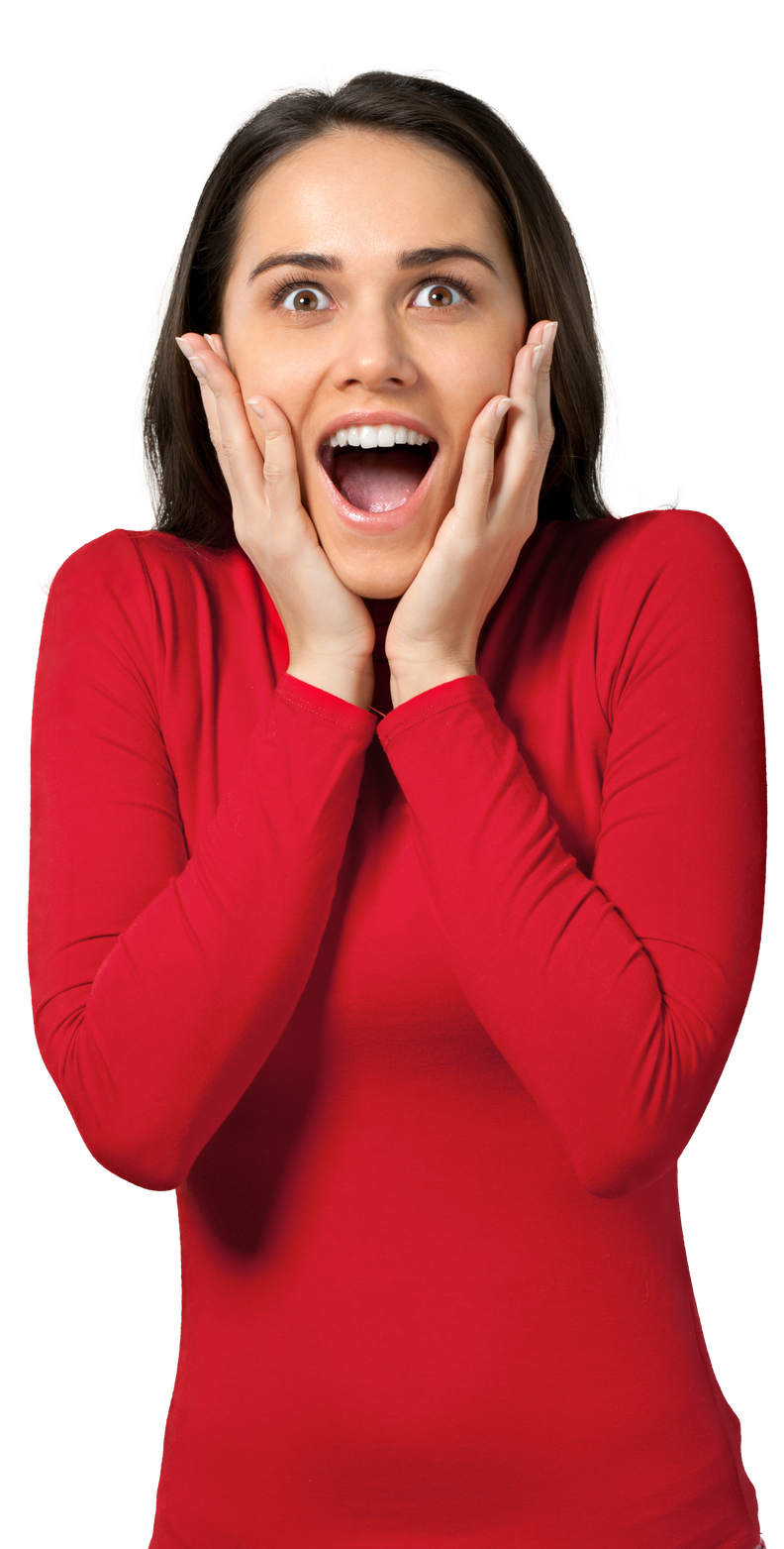 Young Woman Looking Surprised