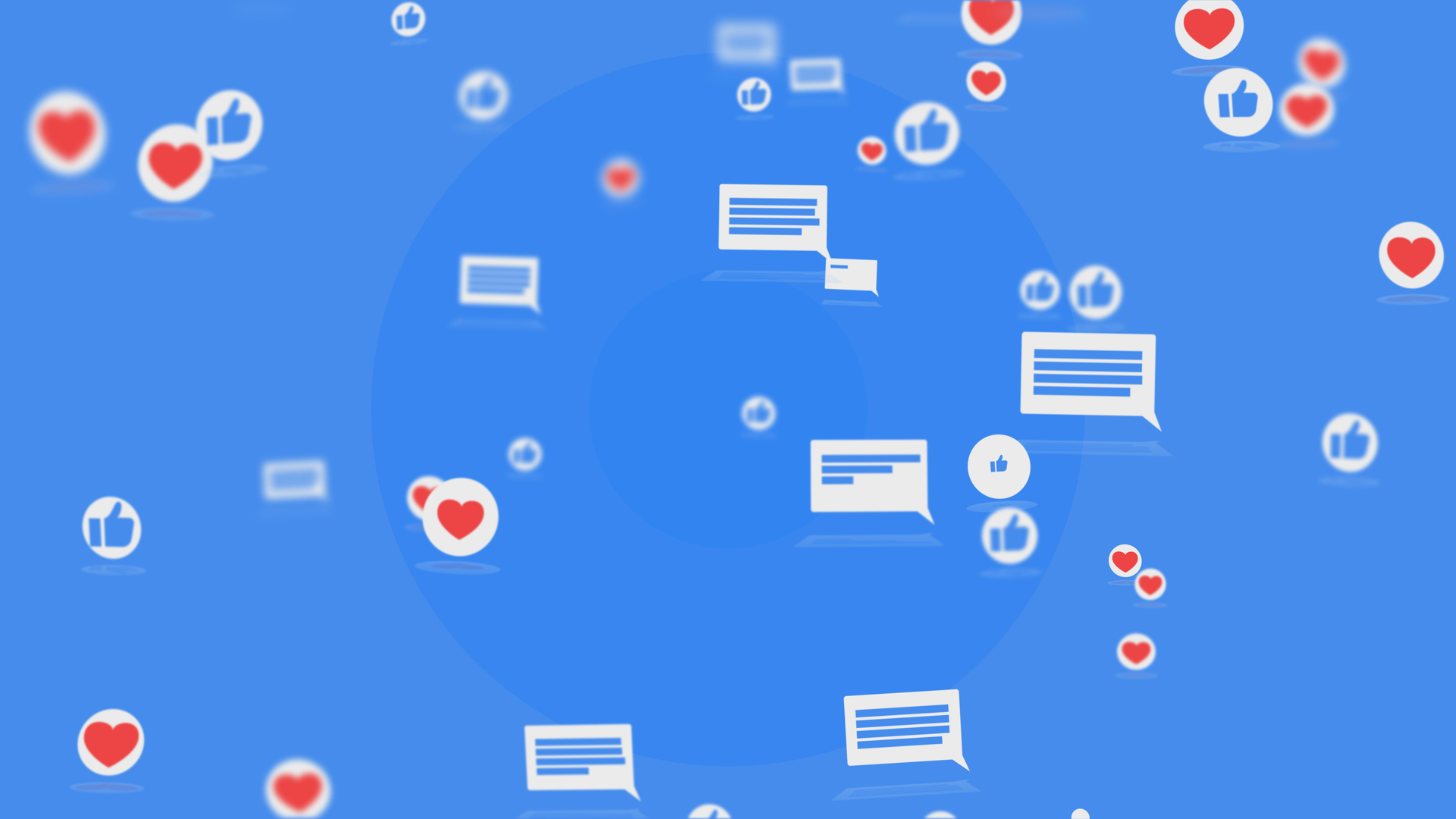 Social Media Network, Comments and Likes Background